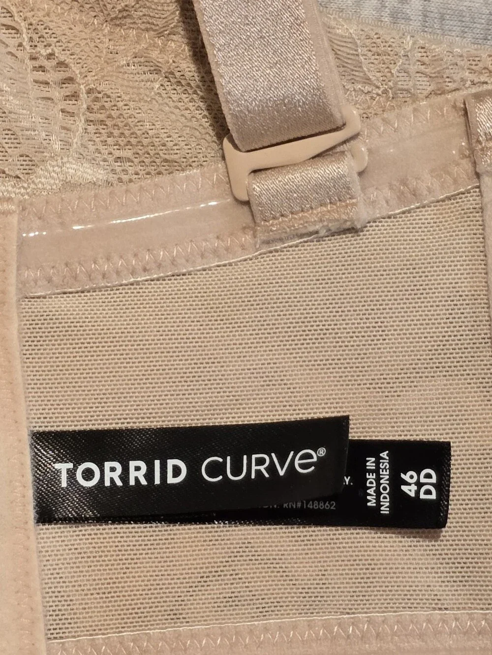 Torrid Curve Multi-Way Strapless Bra – Nude 46DD